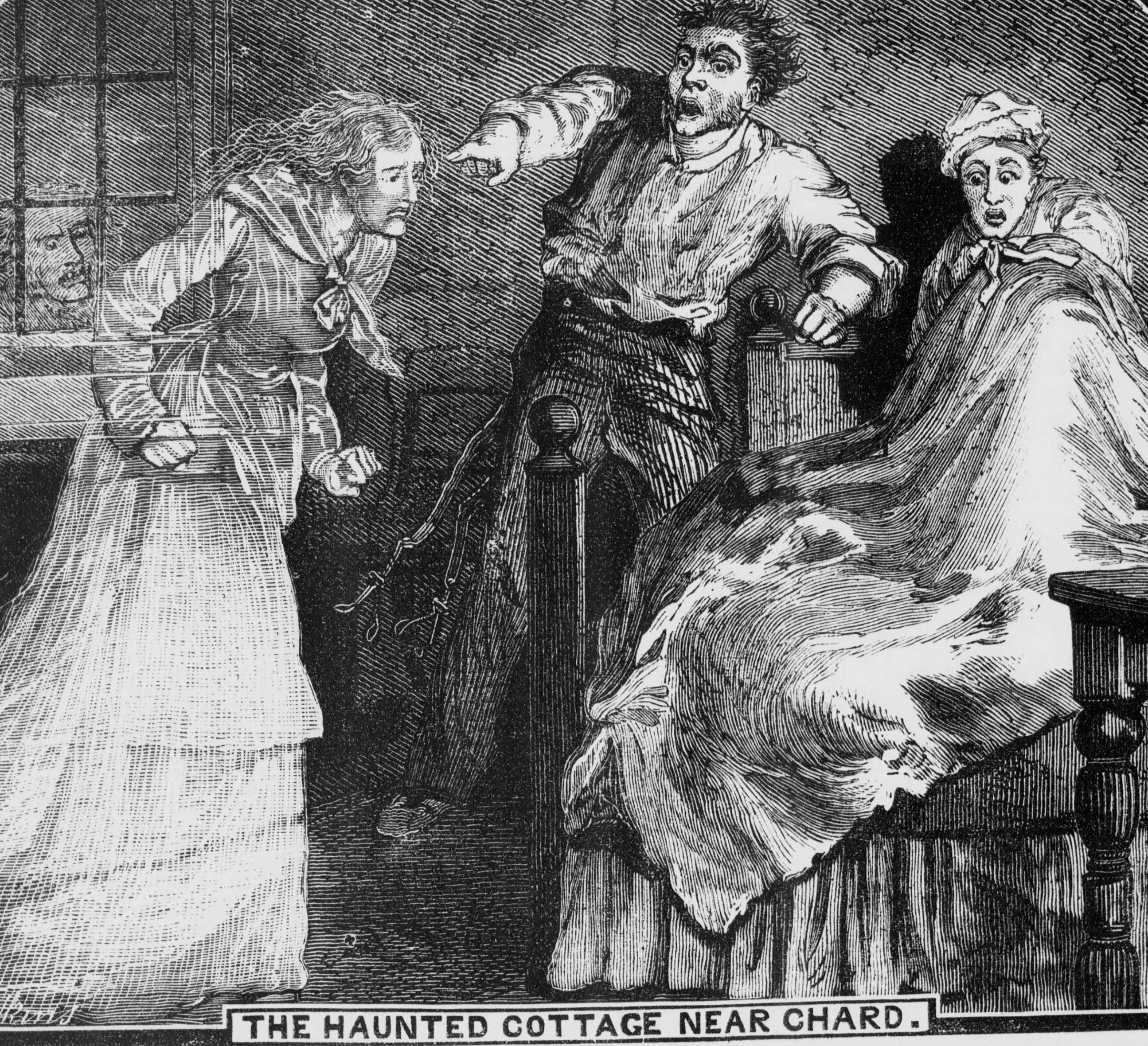 A haunted house illustration
