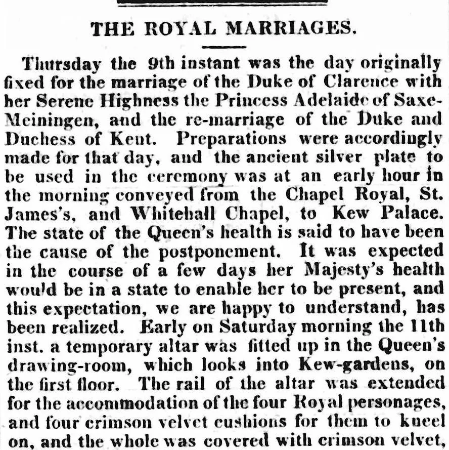 William IV wedding