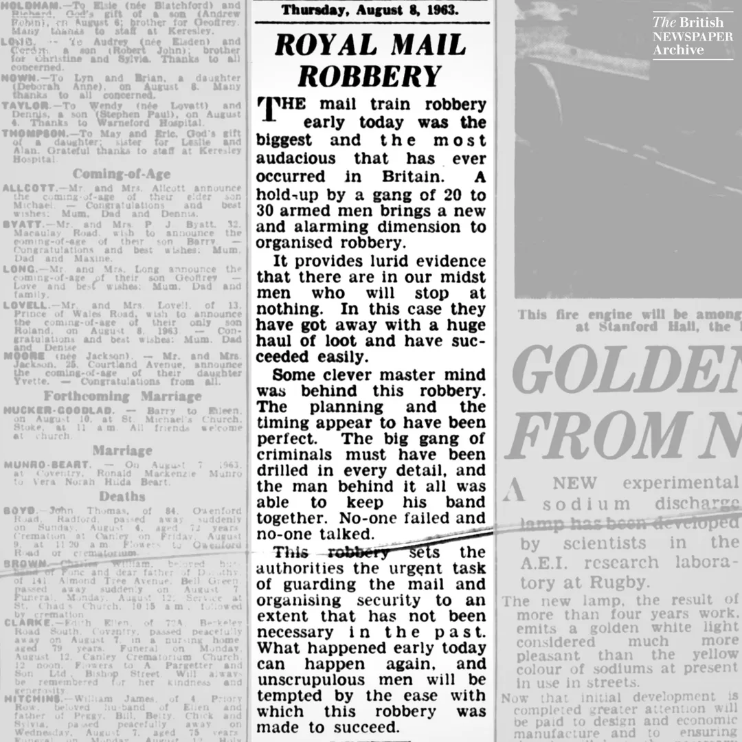Mail train robbery