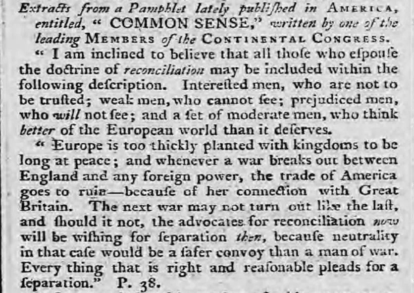 Thomas Paine Common Sense