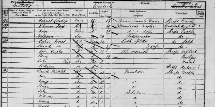 1851 Census record
