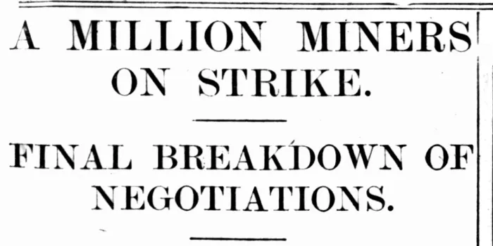 Headlines about the 1926 General Strike