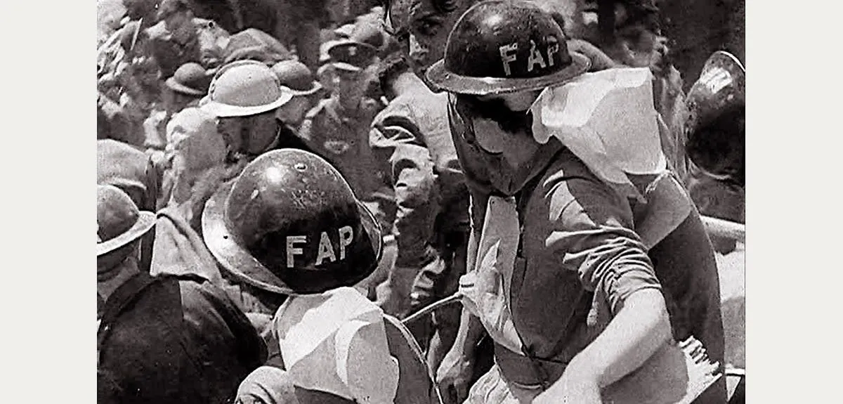 First Aid Post volunteers at wartime