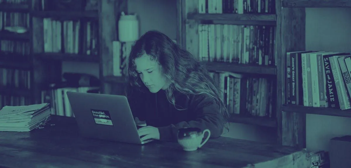 teenager doing school work