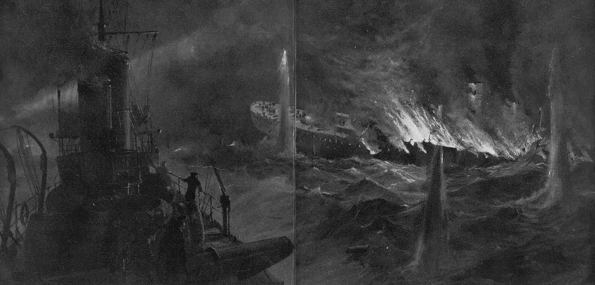 Illustration of the Battle of Jutland