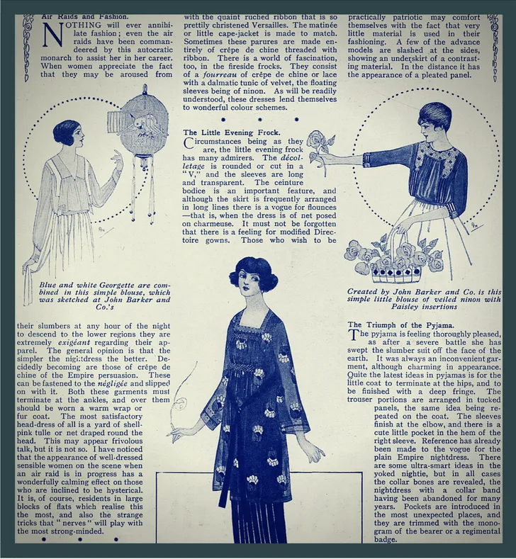 air raids and fashion