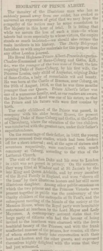 Prince Albert biography