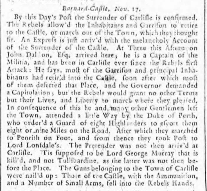 Siege of Carlisle 1745