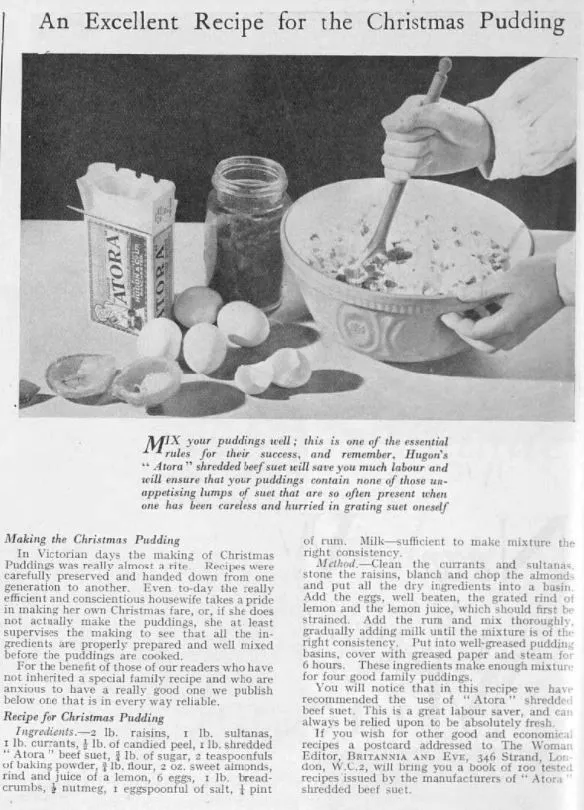 Chirstmas pudding recipe