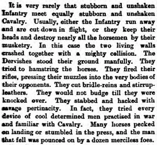 Winston Churchill's newspaper report in the Morning Post, 29 September 1898