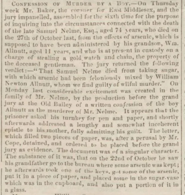 Confession of William Alnutt