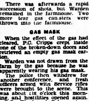 Crime &amp; the Blitz 6 gas mask used to negate Tear Gas -Lancashire Evening Post - Tuesday 23 July 1940