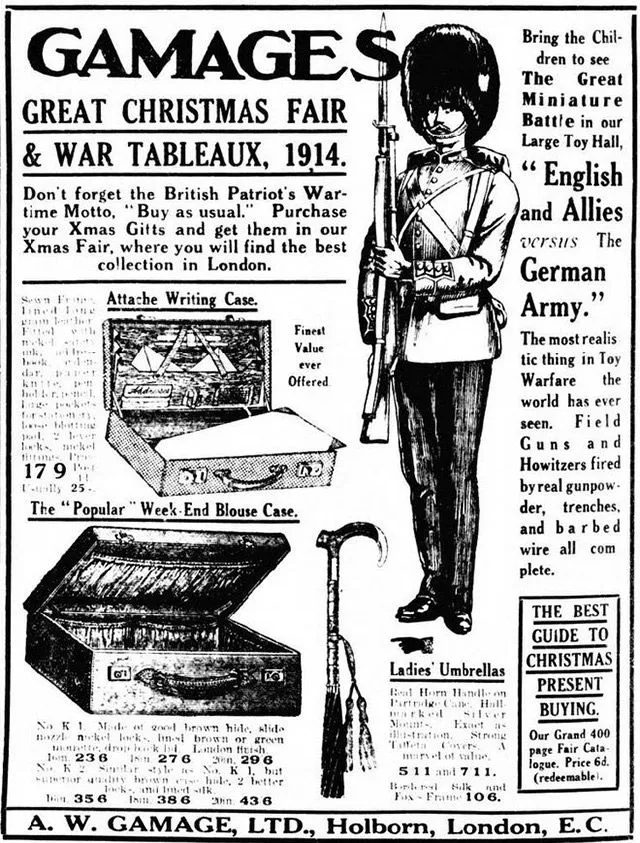 An advert for 1914's Great Miniature Battle in the Daily Mirror