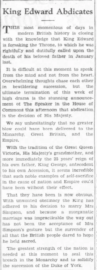 Abdication of Edward VII