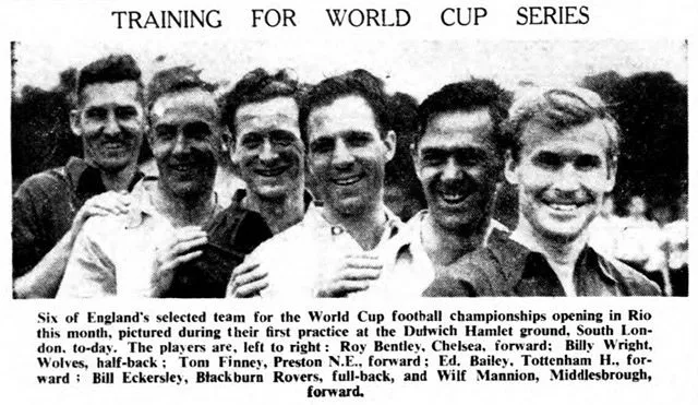 England World Cup team 1950