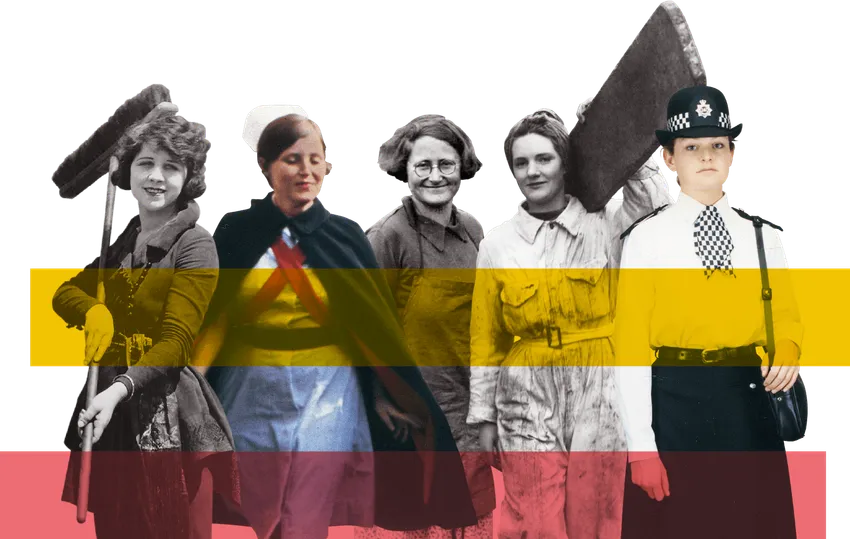 A group of working women from throughout history