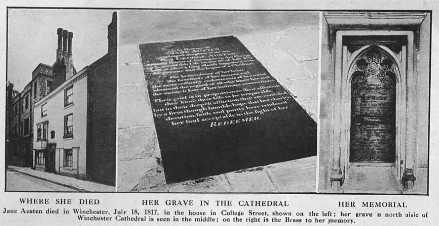 Jane Austen's tombstone and place of death