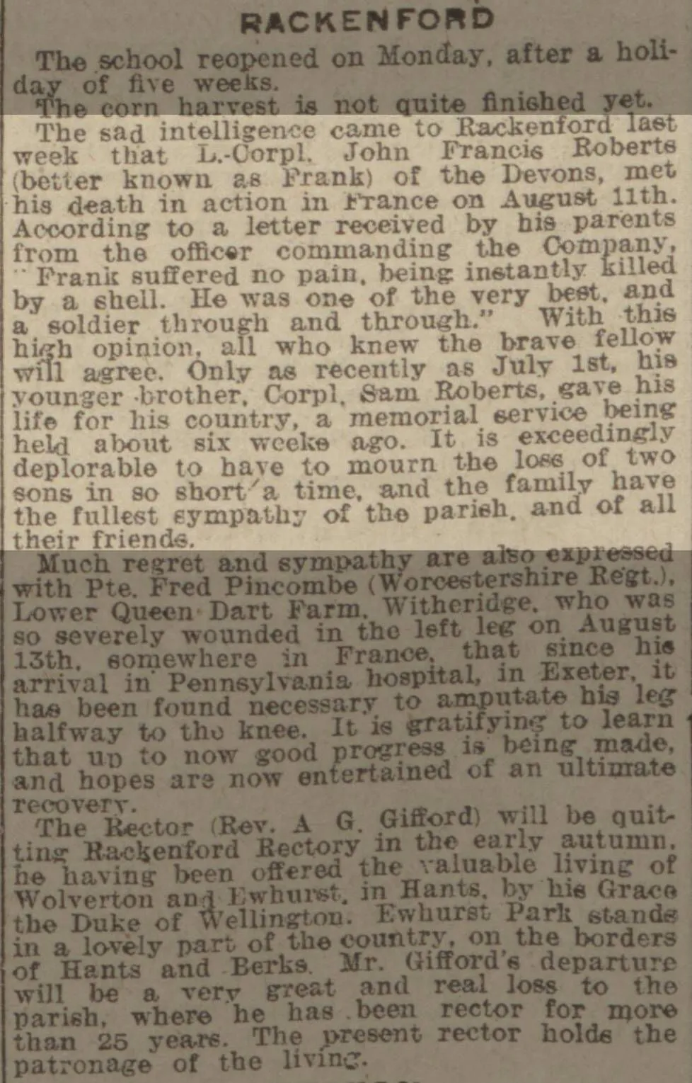 John Francis Roberts death