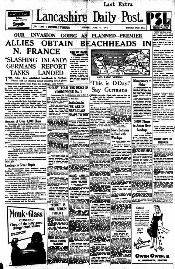 Lancashire Daily Post, 6 June 1944