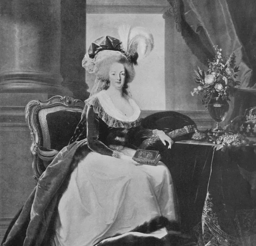 Portrait of Marie Antoinette as painted by Madame Vigre Lebrun