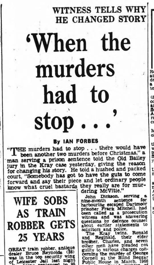 Kray twins murders had to stop