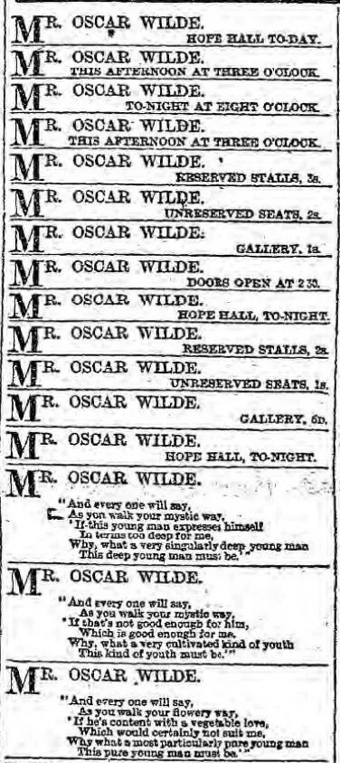 Oscar Wilde at Liverpool