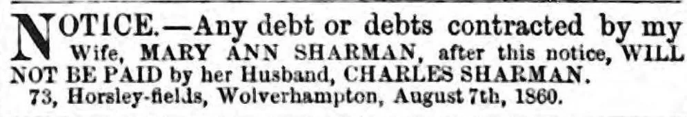 Wolverhampton Chronicle and Staffordshire Advertiser August 1860