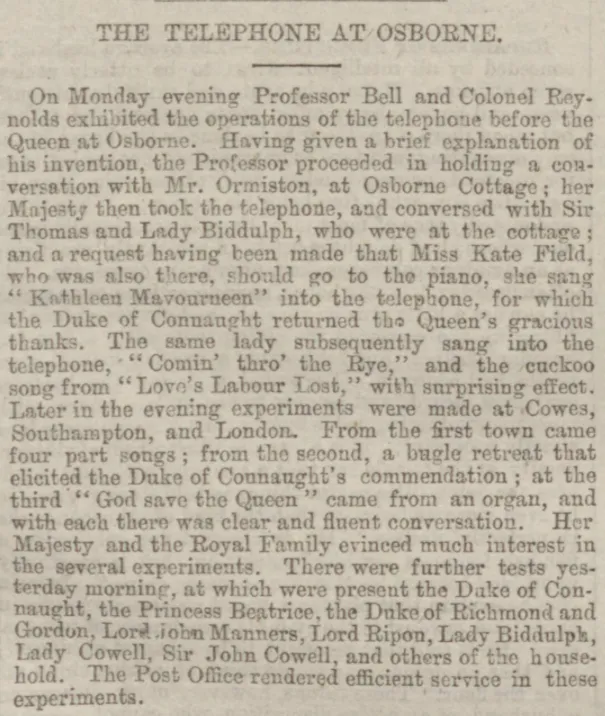 Alexander Bell and the Queen