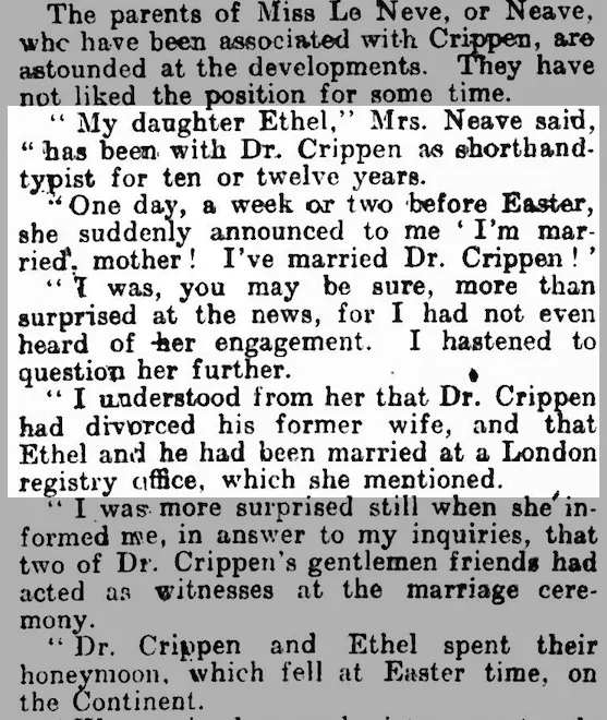 Ethel Le Neve's mother