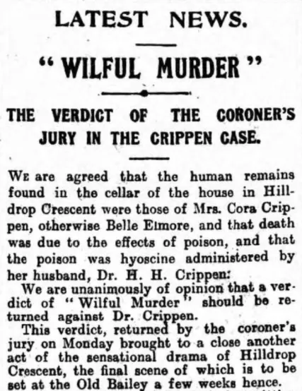 Coroner's jury verdict