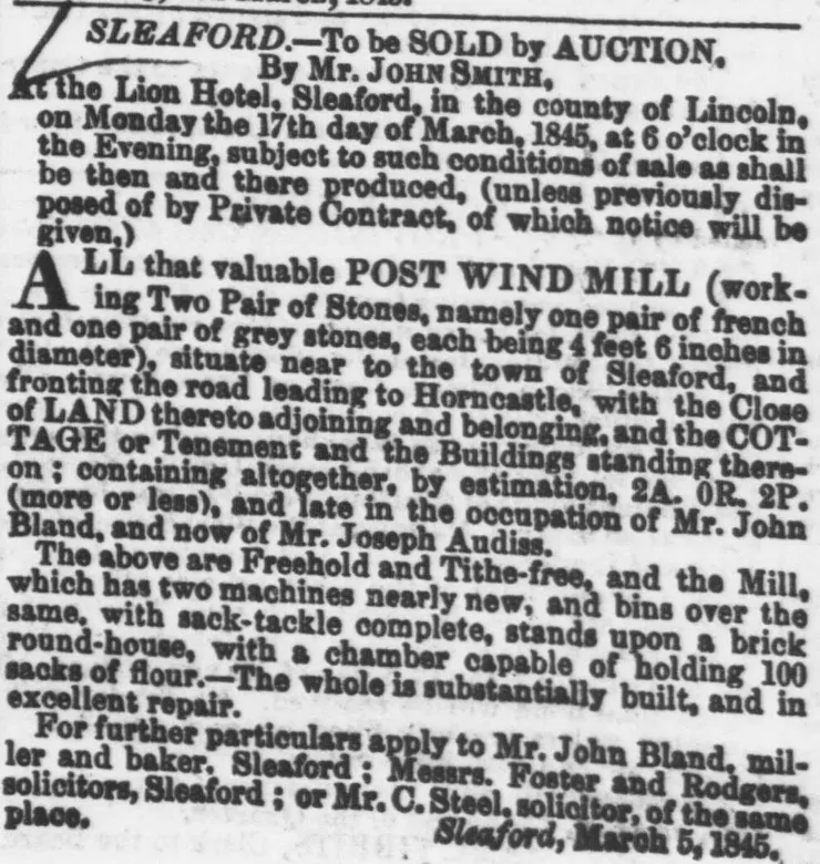 Post Wind Mill attempted sale