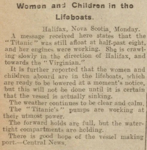 Titanic women and children