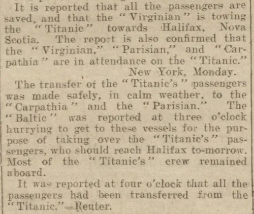 Titanic report