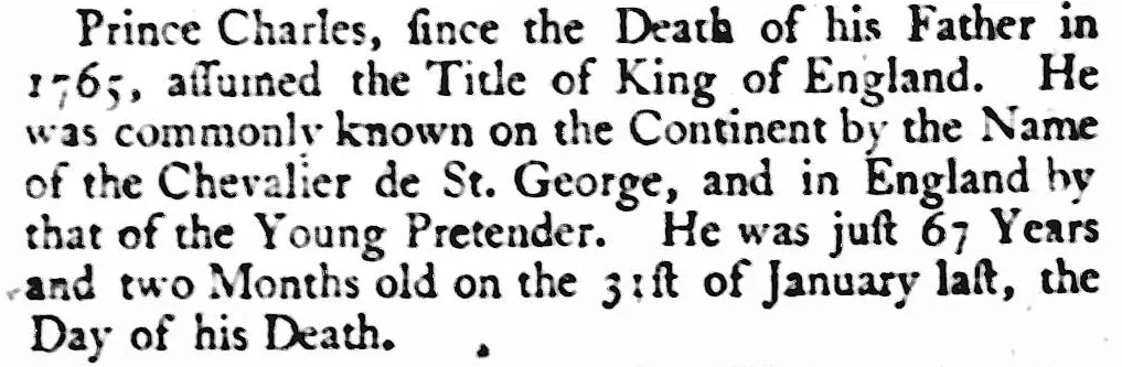 death of Young Pretender