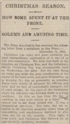 Christmas truce 1915