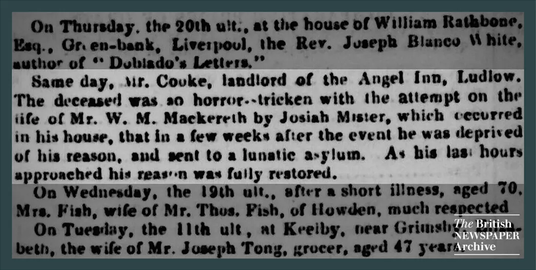 Mr Cooke's death
