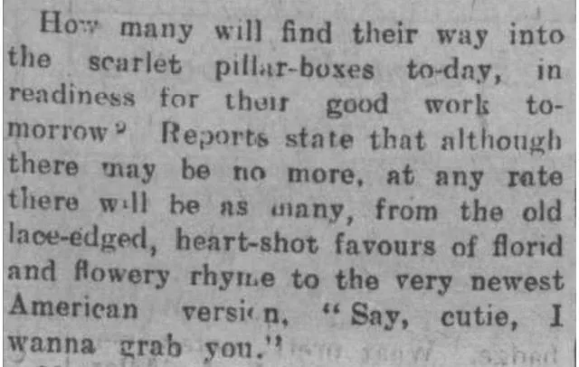 Valentine from 1929