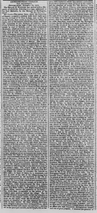 Wellington Dispatch Nivelle