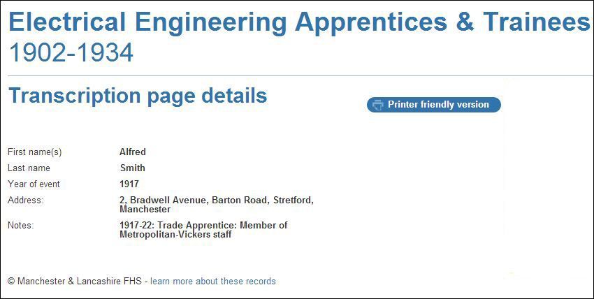 Electrical Engineering Apprentices & Trainees sample record