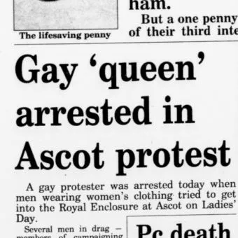 Headline from a newspaper