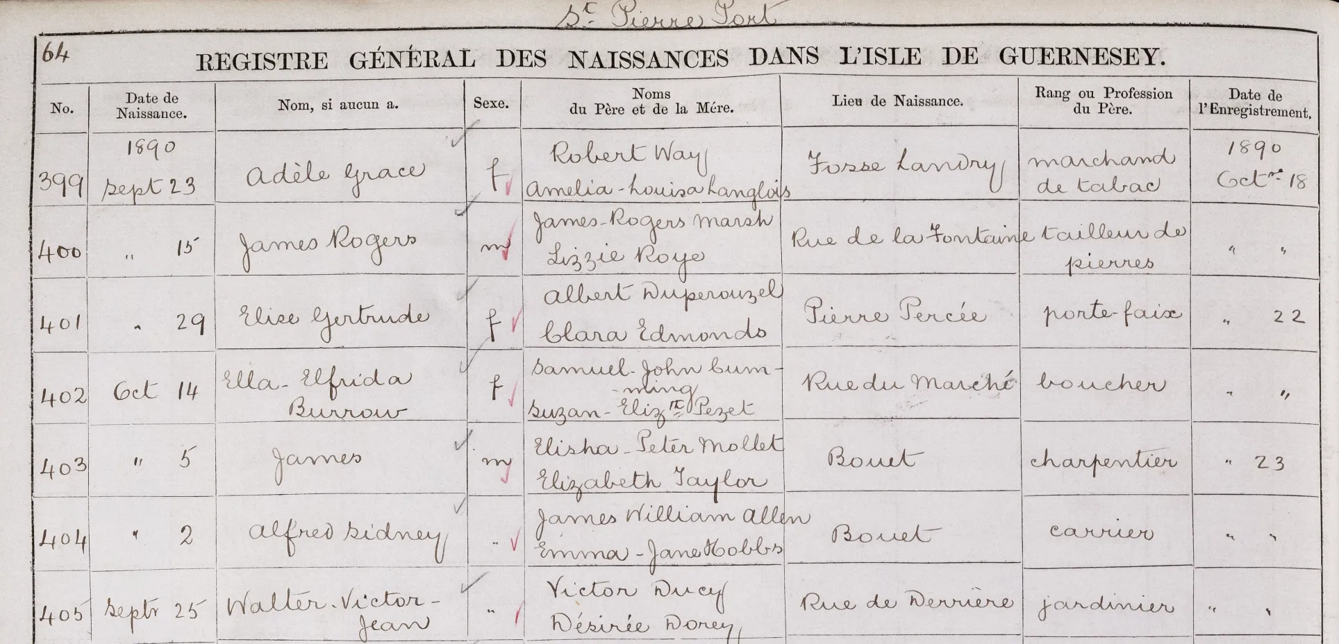 Guernsey marriage records