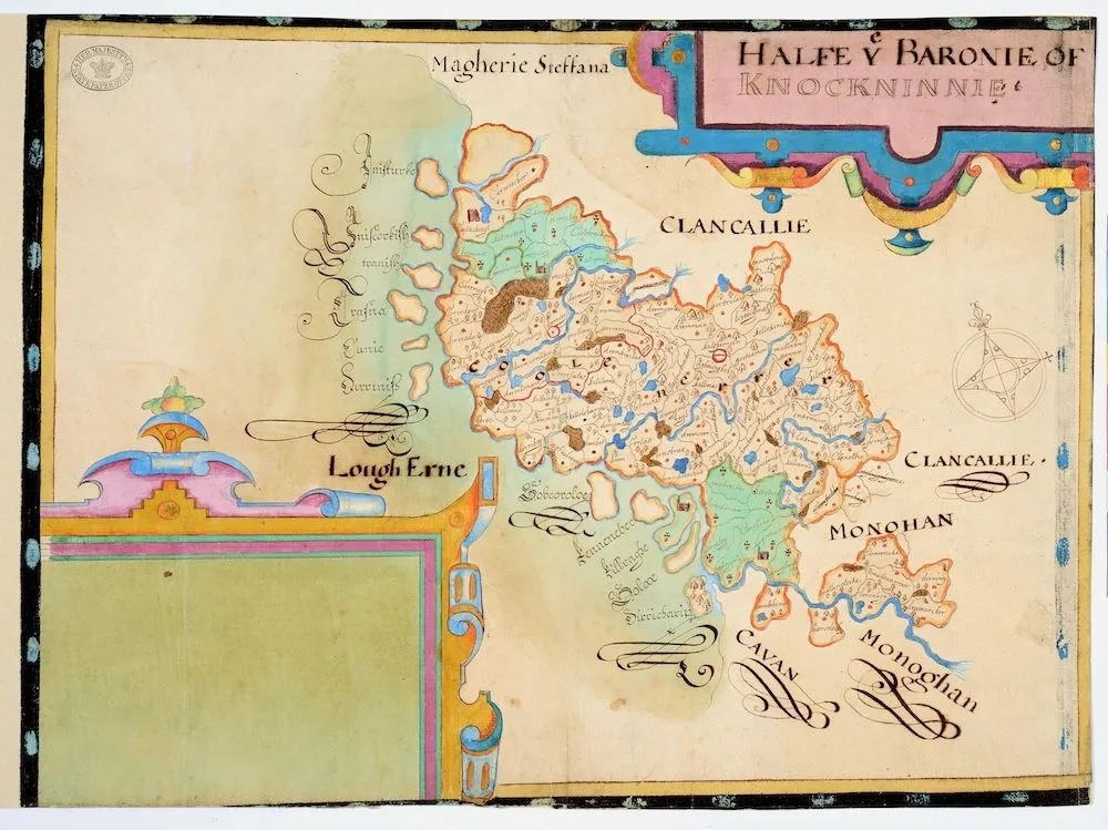 Seventeenth-century map of part of the Barony of Knockninny 