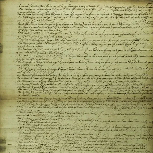 Handwritten record listed forfeited estates from Catholic landowners in England
