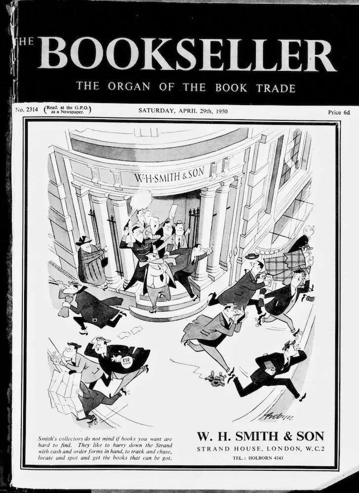 Front page of the Bookseller from 29 April 1950