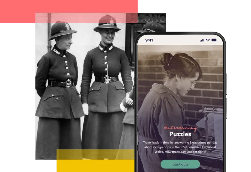 Puzzles Occupations Findmypast app quiz