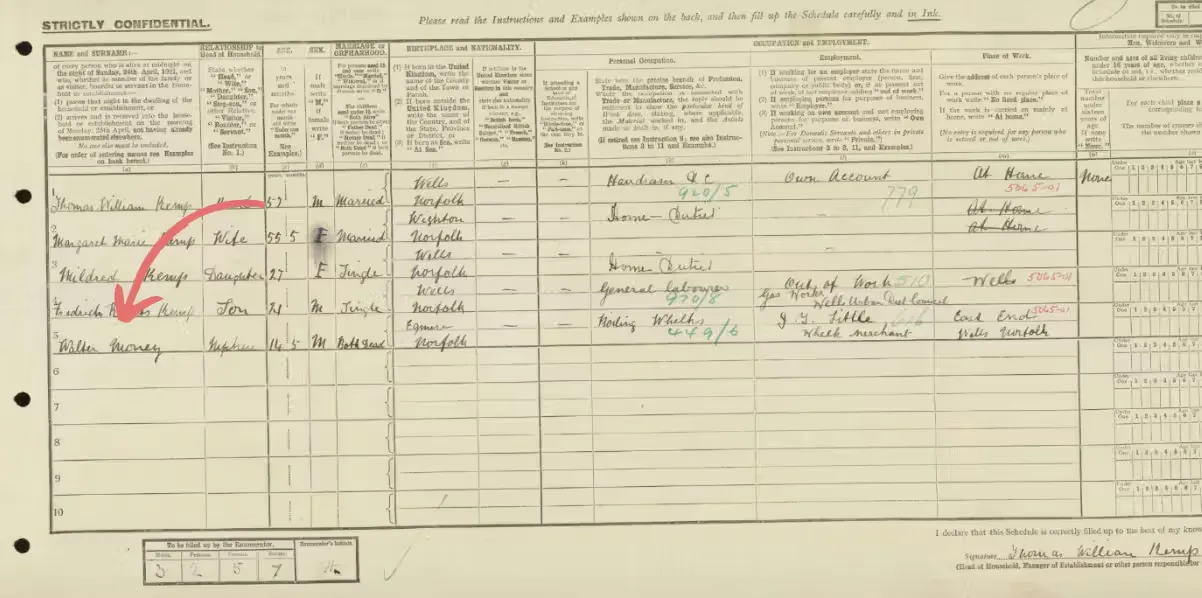 1921 Census Record