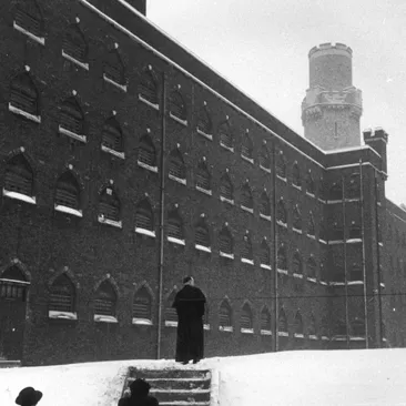 The courtyard of Holloway Prison, London