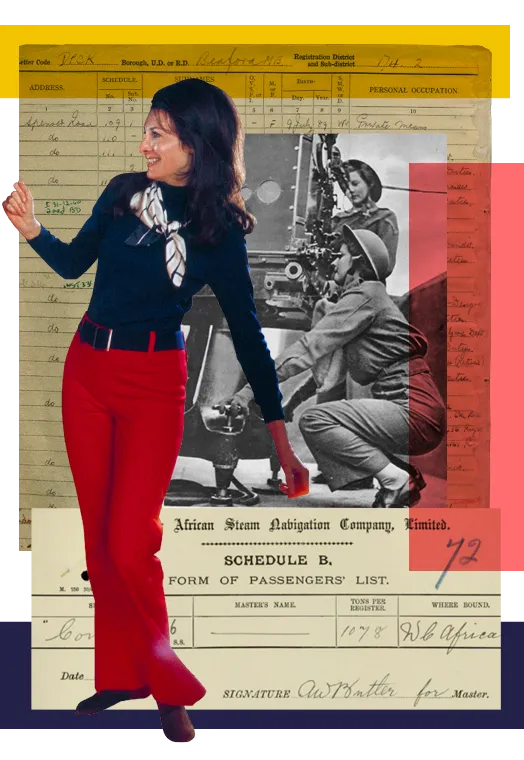Woman dancing and women in national service