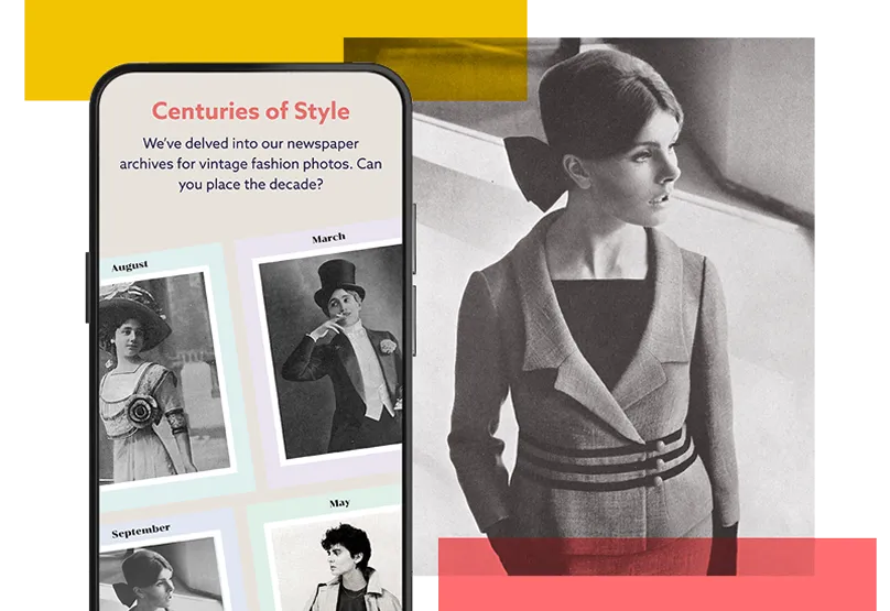 Centuries of Style Findmypast app puzzle