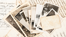 A collection of family history letters and photographs.